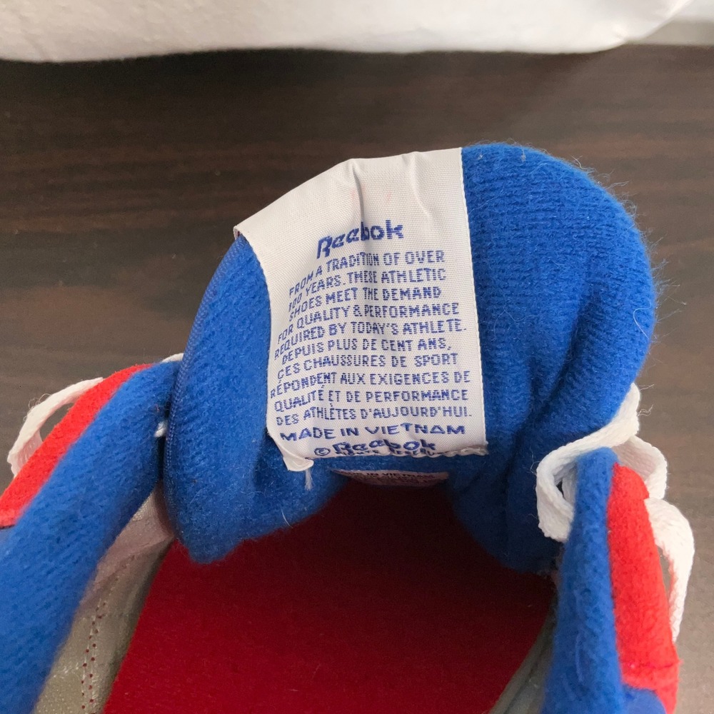 Reebok Rapide Shoes Men 10.5  Red Blue Suede Nylon Running Sneakers Retro V62130 - Picture 6 of 7